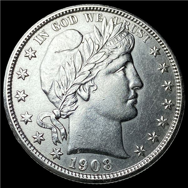 1908-D Silver Barber Half Dollar CLOSELY   UNCIRCULATED