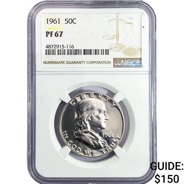 1961 Franklin Half Dollar NGC PF67