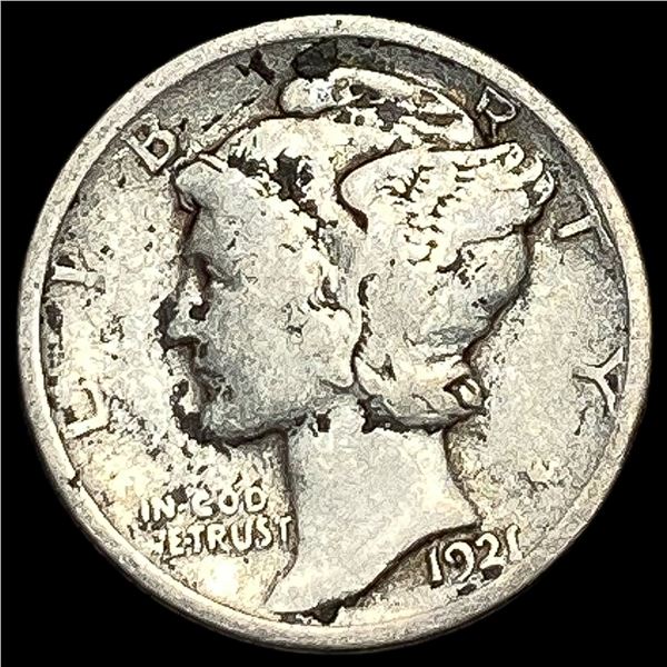 1921 Silver Mercury Dime NICELY CIRCULATED