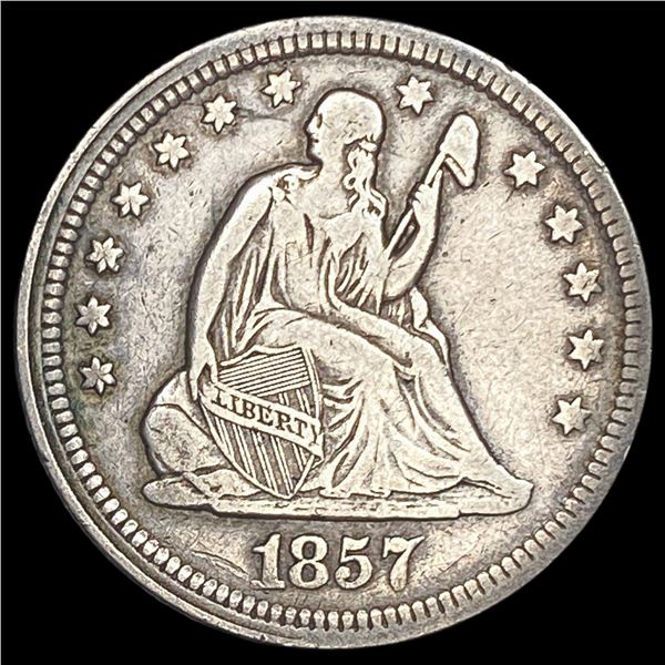 1857 Seated Liberty Quarter NEARLY   UNCIRCULATED