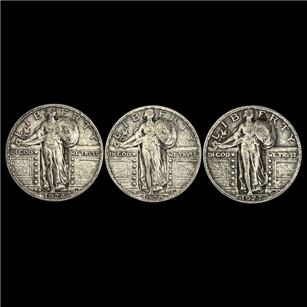 [3]1927-1928 Standing Liberty Silver Quarters  CLOSELY UNCIRCULATED