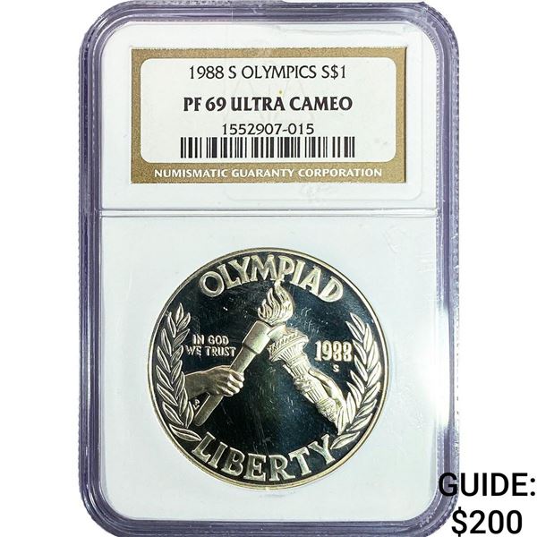 1988-S $1 Sliver Olympics NGC PF69 Ultra  Cameo