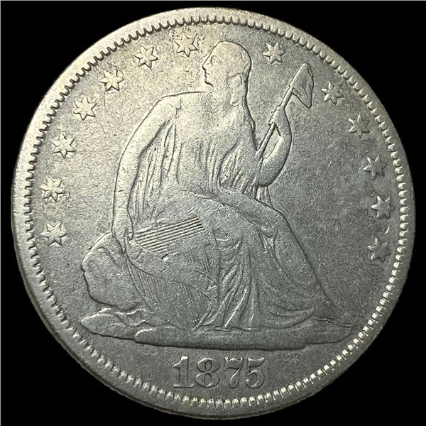 1875-S Silver Half Dollar LIGHTLY CIRCULATED
