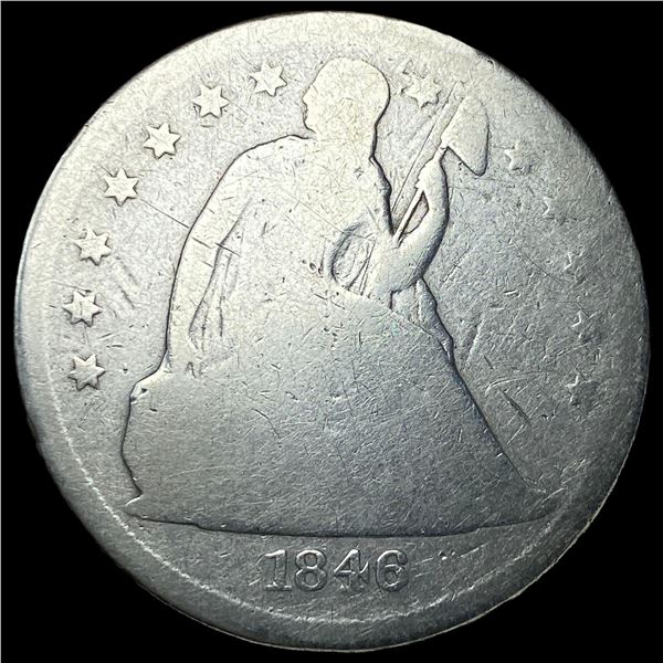 1846-O Silver Seated Liberty Dollar NICELY   CIRCULATED