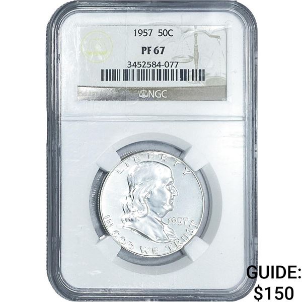 1957 Franklin Half Dollar NGC PF67