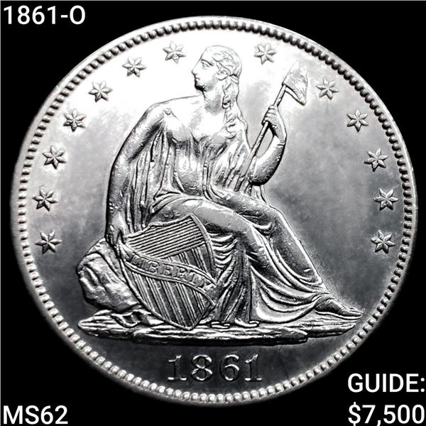 1861-O Seated Liberty Half Dollar  UNCIRCULATED