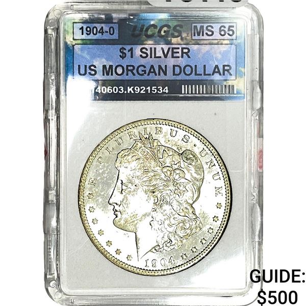 1904-O Morgan Silver Dollar UCGS MS65