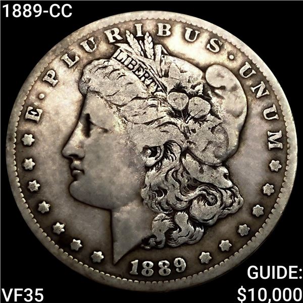 1889-CC Morgan Silver Dollar ABOUT  UNCIRCULATED