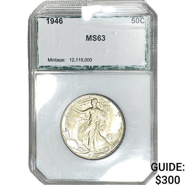 1946 Walking Liberty Half Dollar PCI MS63