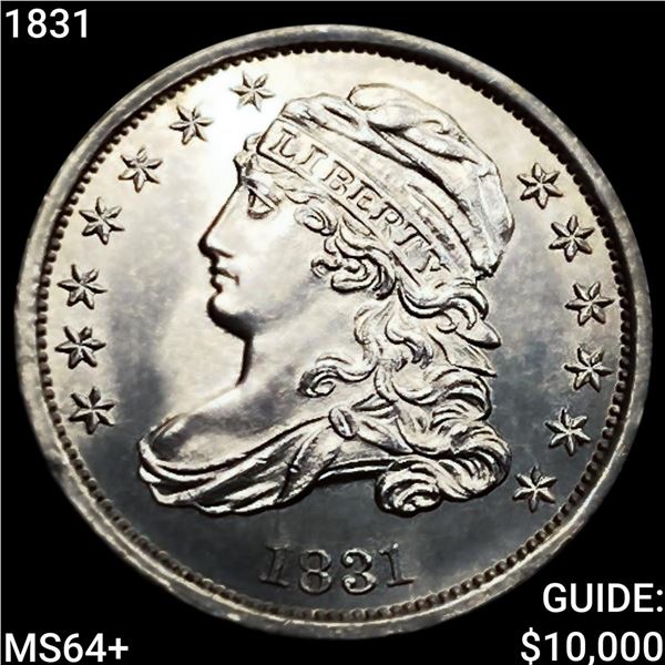 1831 Capped Bust Dime CHOICE BU+
