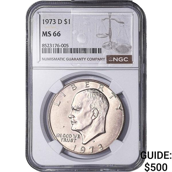 1973-D Eisenhower Dollar NGC MS66