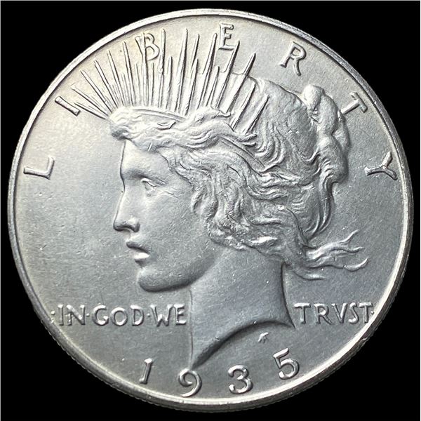 1935 Silver Peace Dollar CLOSELY UNCIRCULATED