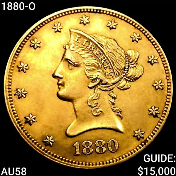 1880-O $10 Gold Eagle CHOICE AU