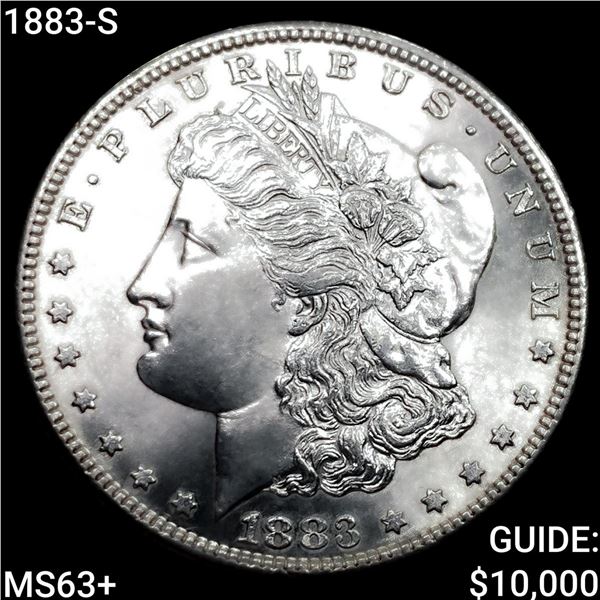 1883-S Morgan Silver Dollar CHOICE BU+