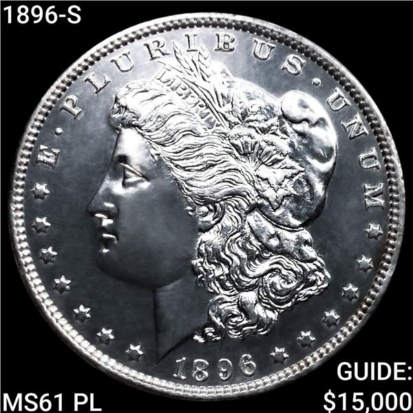 1896-S Morgan Silver Dollar UNCIRCULATED PL
