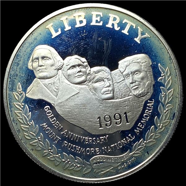 1991-S Mount Rushmore Silver Dollar GEM PROOF