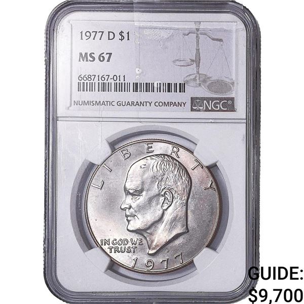1977-D Eisenhower Dollar NGC MS67