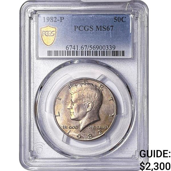 1982-P Kennedy Half Dollar PCGS MS67