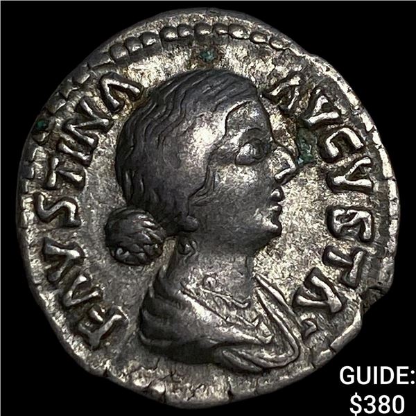 Roman Empire Faustina II 156-161 Silver  Denarius CLOSELY UNCIRCULATED