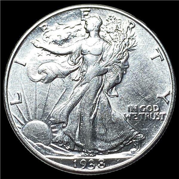 1938-D Silver Walking Liberty Half Dollar  CLOSELY UNCIRCULATED