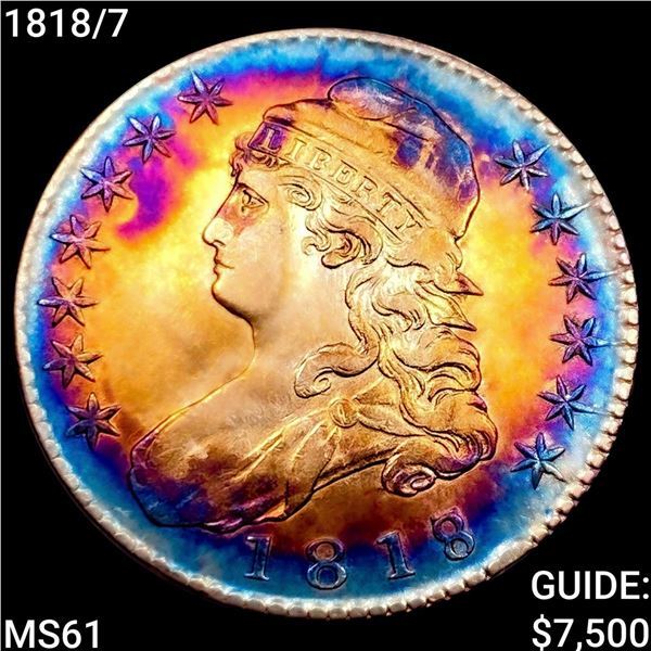 1818/7 Capped Bust Half Dollar UNCIRCULATED