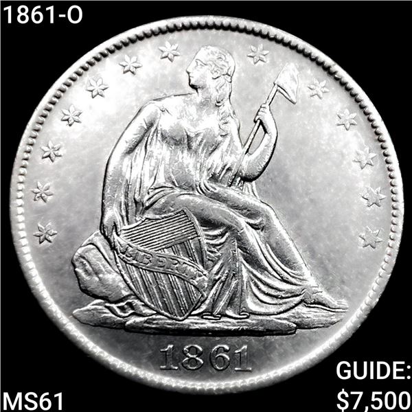 1861-O Seated Liberty Half Dollar  UNCIRCULATED