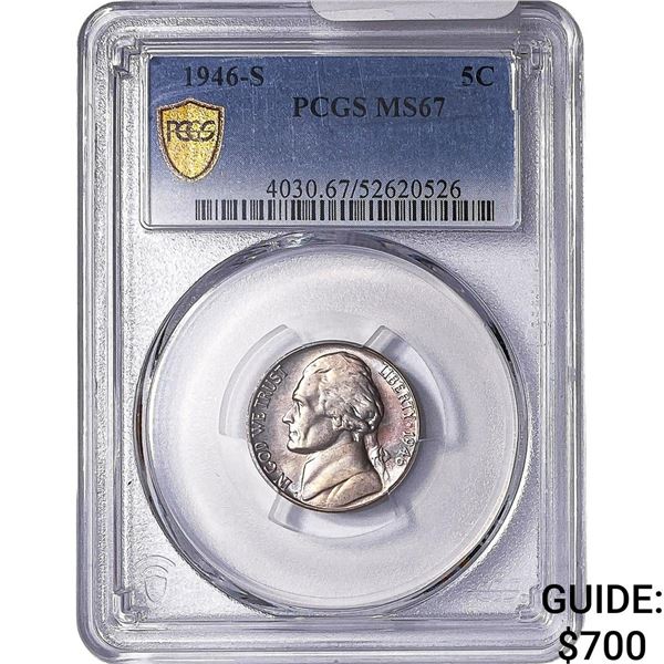 1946-S Jefferson Nickel PCGS MS67