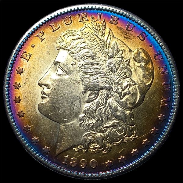 1890-S Toned Silver Morgan Dollar  UNCIRCULATED