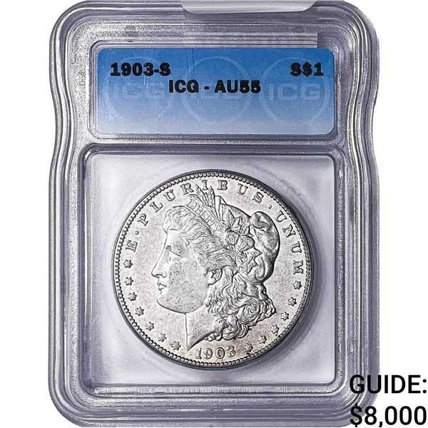 1903-S Morgan Silver Dollar ICG AU55