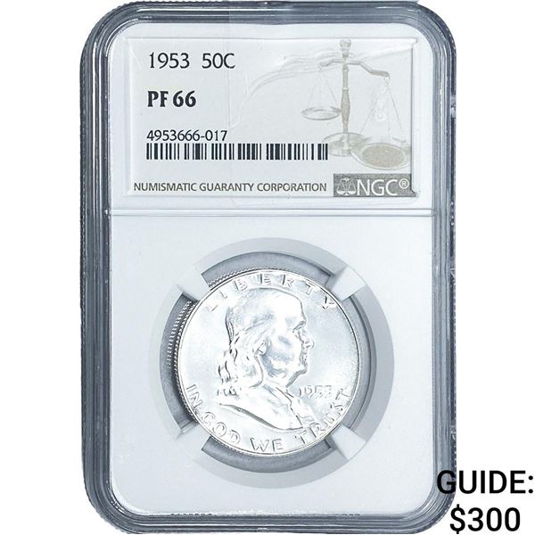 1953 Franklin Half Dollar NGC PF66