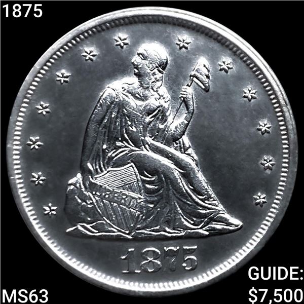 1875 Twenty Cent Piece CHOICE BU