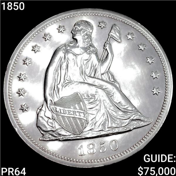 1850 Seated Liberty Dollar GEM PROOF