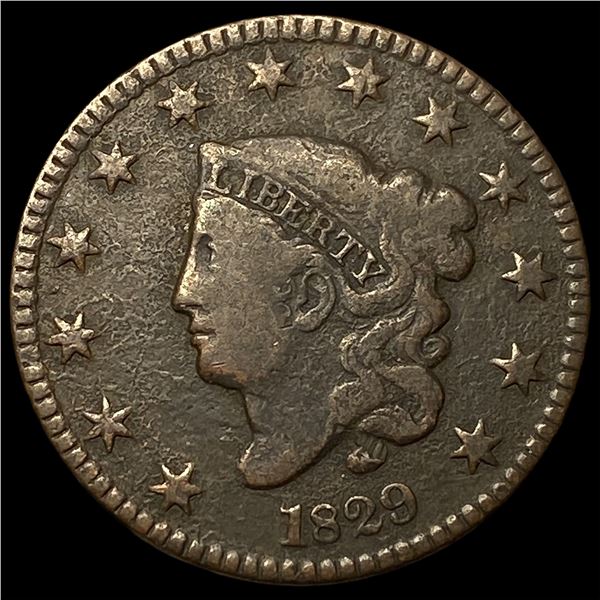 1829 Coronet Head Large Cent LIGHTLY  CIRCULATED