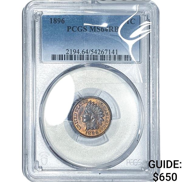 1896 Indian Head Cent PCGS MS64 RB