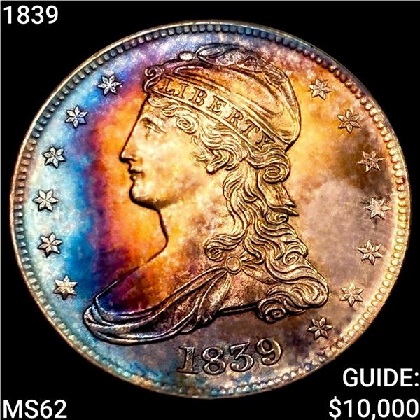 1839 Capped Bust Half Dollar UNCIRCULATED
