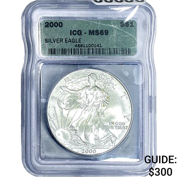 2000 Silver Eagle ICG MS69