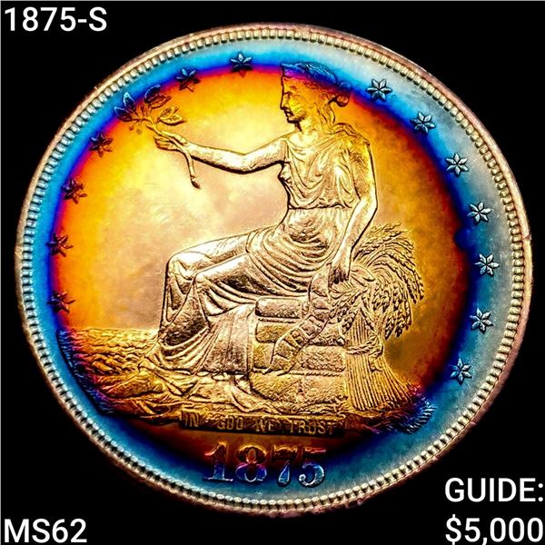 1875-S Silver Trade Dollar UNCIRCULATED