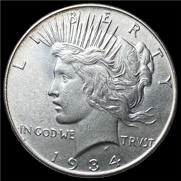 1934 Silver Peace Dollar CLOSELY UNCIRCULATED