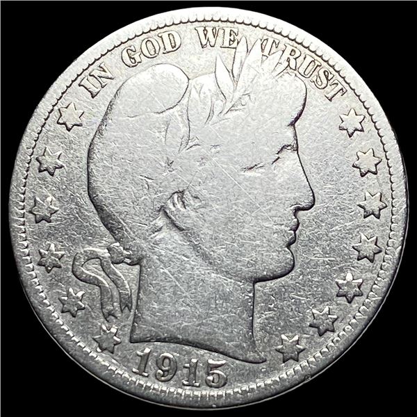 1915-D Silver Barber Half Dollar NICELY  CIRCULATED