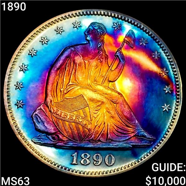 1890 Seated Liberty Half Dollar CHOICE BU