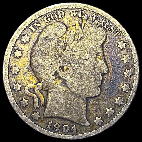 1904-S Silver Barber Half Dollar NICELY   CIRCULATED