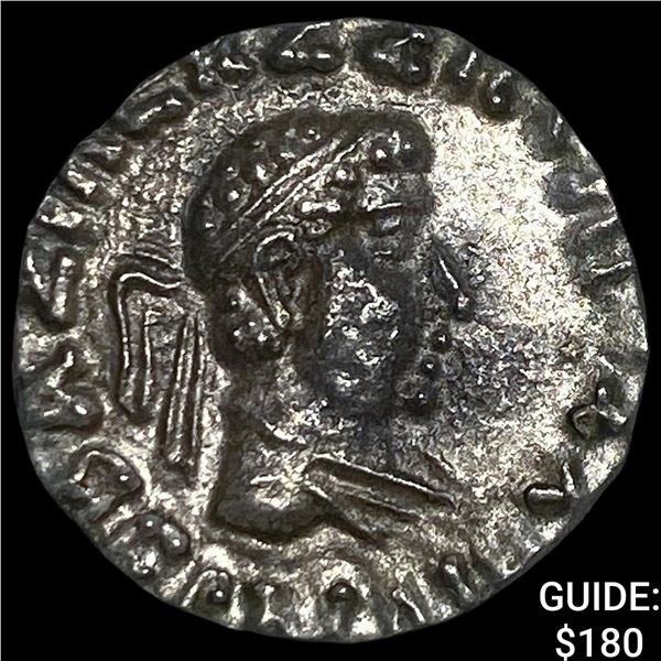Bactrian Kingdom Hermaeus Posthumous 70-50 BC  Silver Drachm CLOSELY UNCIRCULATED