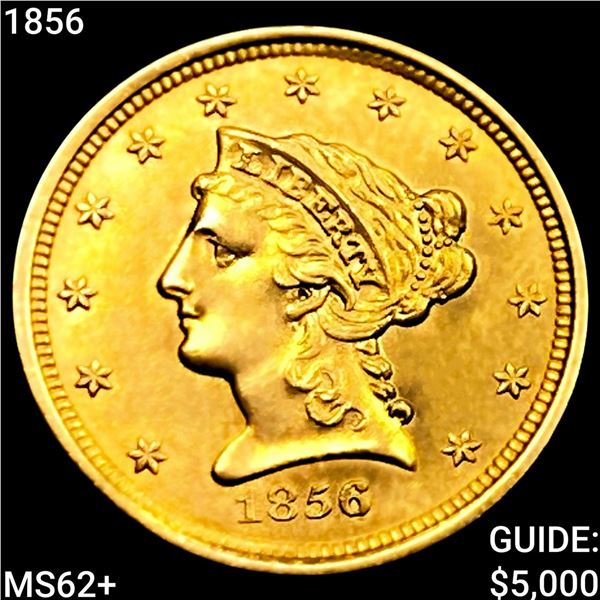1856 $2.50 Gold Quarter Eagle UNCIRCULATED +
