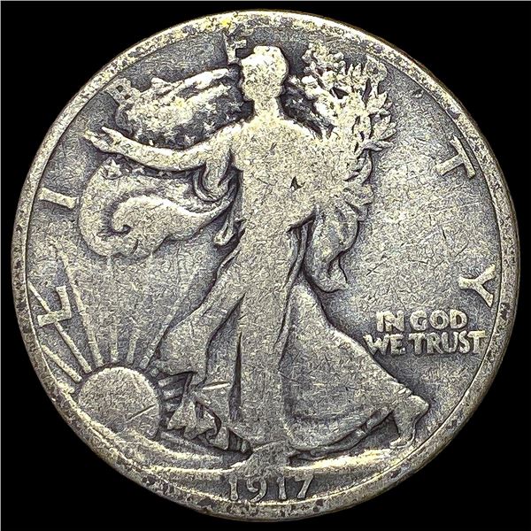 1917-S Silver Walking Liberty Half Dollar   NICELY CIRCULATED