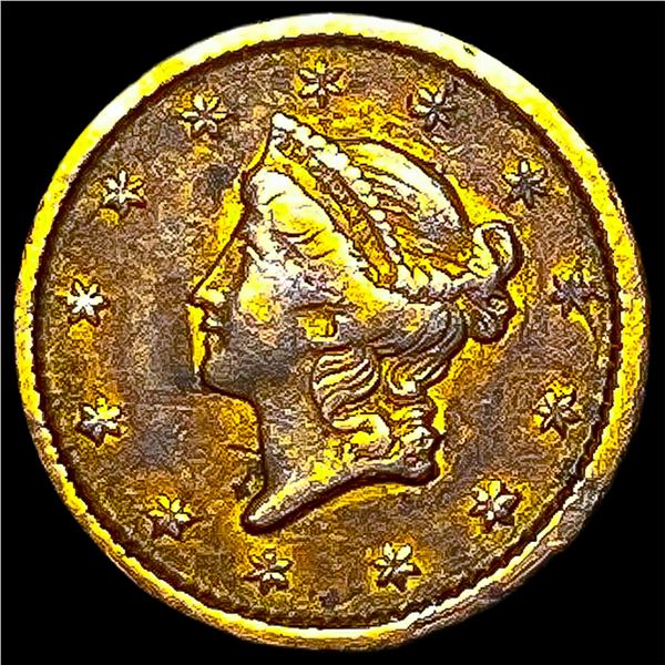 1851 Gold $1 Liberty Head Type 1 NEARLY   UNCIRCULATED