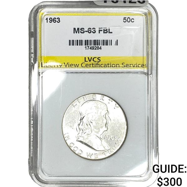1963 Franklin Half Dollar LVCS MS63 FBL
