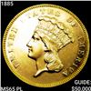 Image 1 : 1885 $3 Gold Piece GEM BU PL