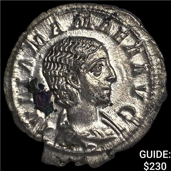 Roman Empire Julia Mamaea 225-235 AD Silver  Plated Denarius CLOSELY UNCIRCULATED