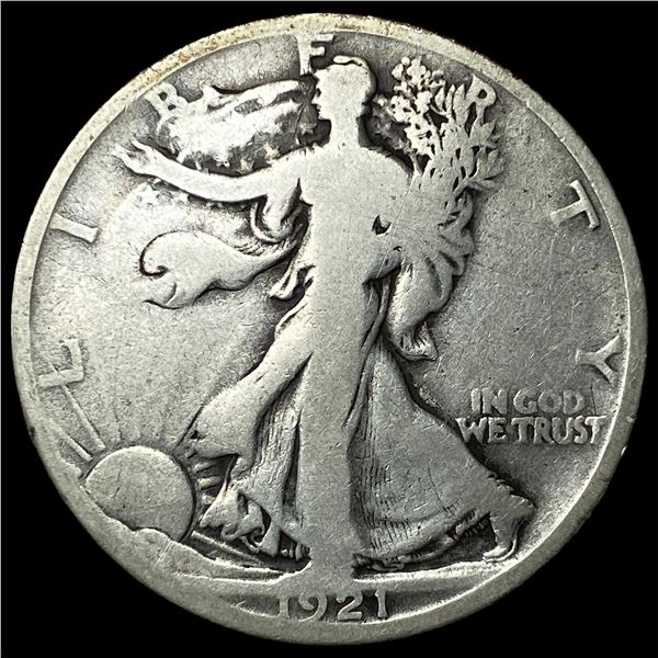 1921-D Silver Walking Liberty Half Dollar   NICELY CIRCULATED
