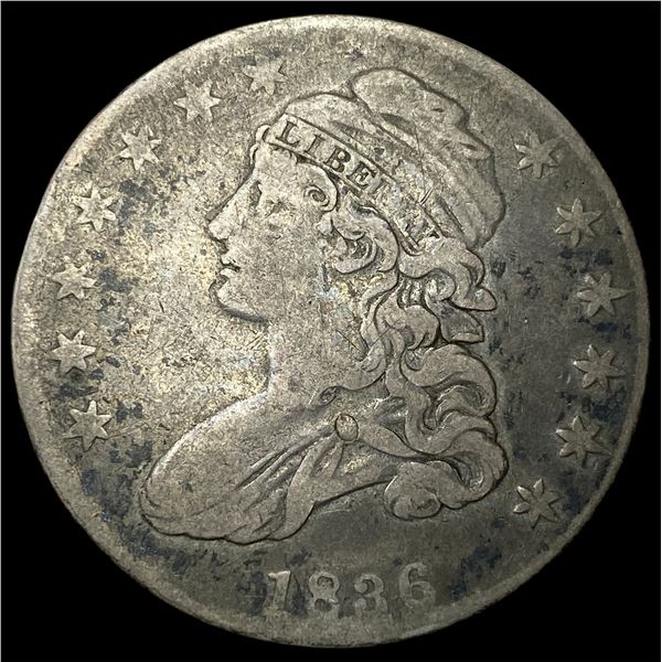 1836 Capped Bust Half Dollar LIGHTLY   CIRCULATED
